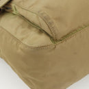 PRADA Shoulder Bag Nylon Beige Silver Auth ARZ282-12