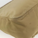 PRADA Shoulder Bag Nylon Beige Silver Auth ARZ282-14