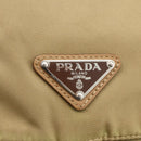 PRADA Shoulder Bag Nylon Beige Silver Auth ARZ282-16