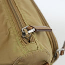 PRADA Shoulder Bag Nylon Beige Silver Auth ARZ282-19