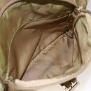 PRADA Shoulder Bag Nylon Beige Silver Auth ARZ282-26