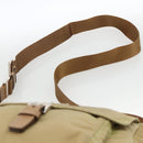 PRADA Shoulder Bag Nylon Beige Silver Auth ARZ282-8
