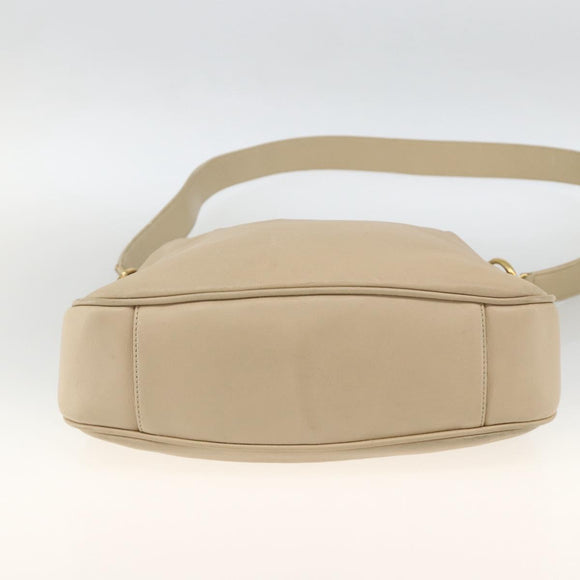 GUCCI Bamboo Hand Bag Leather 2way Beige Gold 001 1638 3754 Auth ARZ285