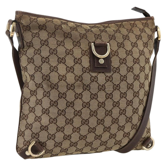 GUCCI GG Canvas Abbey Schultertasche Beige Gold 131326 Original ARZ287