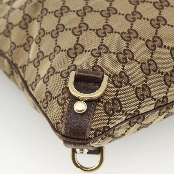 GUCCI GG Canvas Abbey Schultertasche Beige Gold 131326 Original ARZ287