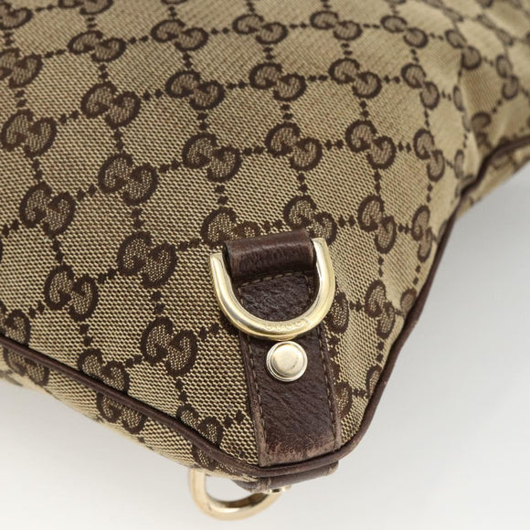 GUCCI GG Canvas Abbey Schultertasche Beige Gold 131326 Original ARZ287