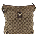 GUCCI GG Canvas Abbey Schultertasche Beige Gold 131326 Original ARZ287-2