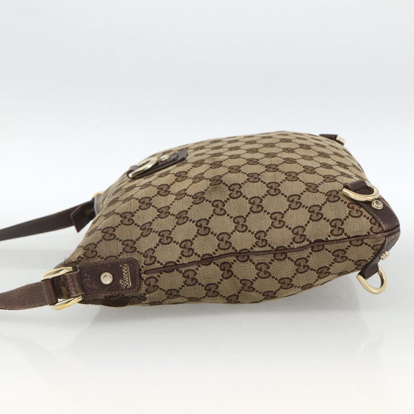 GUCCI GG Canvas Abbey Schultertasche Beige Gold 131326 Original ARZ287