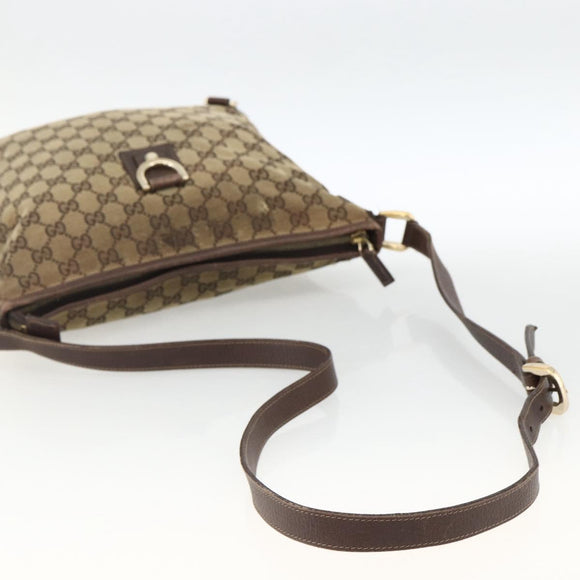 GUCCI GG Canvas Abbey Schultertasche Beige Gold 131326 Original ARZ287
