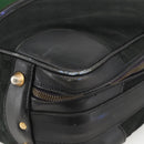 GUCCI GG Canvas Web Sherry Line Travel Bag Travel Case Black Gold Auth ARZ288-10