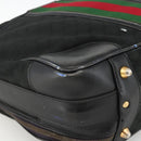 GUCCI GG Canvas Web Sherry Line Travel Bag Travel Case Black Gold Auth ARZ288-13