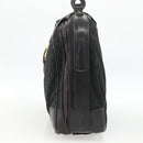 GUCCI GG Canvas Web Sherry Line Travel Bag Travel Case Black Gold Auth ARZ288-5