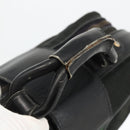 GUCCI GG Canvas Web Sherry Line Travel Bag Travel Case Black Gold Auth ARZ288-7