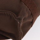 HERMES Her Line Sac A Dos Rucksack Canvas Braun Silber Auth ARZ289-9