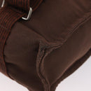 HERMES Her Line Sac A Dos Rucksack Canvas Braun Silber Auth ARZ289-18