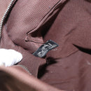 HERMES Her Line Sac A Dos Rucksack Canvas Braun Silber Auth ARZ289-19