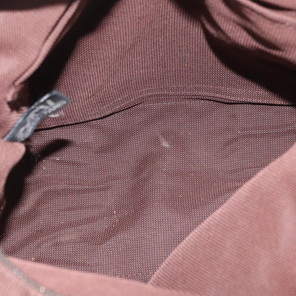 HERMES Her Line Sac A Dos Backpack Canvas Brown Silver Auth ARZ289