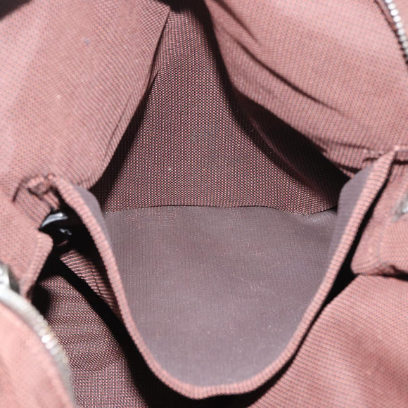 HERMES Her Line Sac A Dos Rucksack Canvas Braun Silber Auth ARZ289