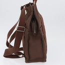 HERMES Her Line Sac A Dos Rucksack Canvas Braun Silber Auth ARZ289-4