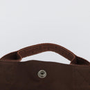 HERMES Her Line Sac A Dos Rucksack Canvas Braun Silber Auth ARZ289-14