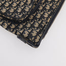 Christian Dior Trotter Canvas Garment Cover Navy Silver Auth ARZ290-15