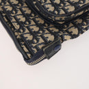 Christian Dior Trotter Canvas Garment Cover Navy Silver Auth ARZ290-16