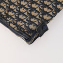 Christian Dior Trotter Canvas Garment Cover Navy Silver Auth ARZ290-18