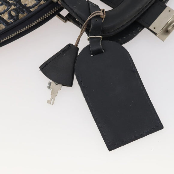 Christian Dior Trotter Canvas Garment Cover Navy Silver Auth ARZ290
