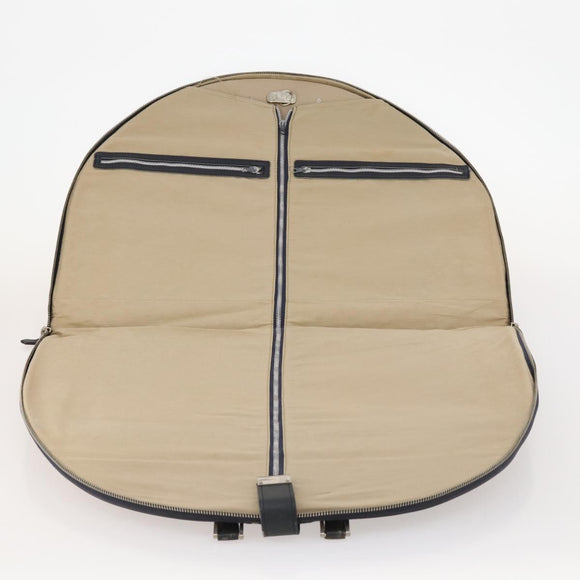 Christian Dior Trotter Canvas Garment Cover Navy Silver Auth ARZ290