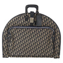 Christian Dior Trotter Canvas Garment Cover Navy Silver Auth ARZ290-13
