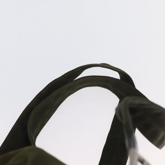 PRADA Backpack Nylon Green Silver Auth ARZ291