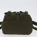 PRADA Backpack Nylon Green Silver Auth ARZ291-13