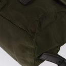 PRADA Backpack Nylon Green Silver Auth ARZ291-15