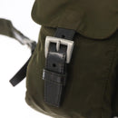 PRADA Backpack Nylon Green Silver Auth ARZ291-20