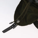 PRADA Backpack Nylon Green Silver Auth ARZ291-22