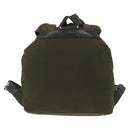 PRADA Backpack Nylon Green Silver Auth ARZ291-3