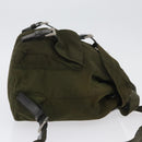 PRADA Backpack Nylon Green Silver Auth ARZ291-4