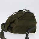 PRADA Backpack Nylon Green Silver Auth ARZ291-5