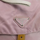 PRADA Shoulder Bag Nylon Pink Silver Auth ARZ292-14