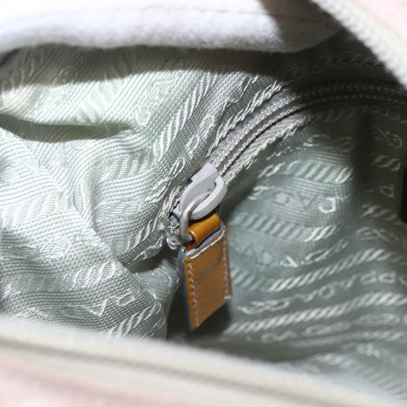 PRADA Shoulder Bag Nylon Pink Silver Auth ARZ292