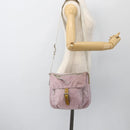 PRADA Shoulder Bag Nylon Pink Silver Auth ARZ292-27