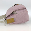 PRADA Shoulder Bag Nylon Pink Silver Auth ARZ292-4