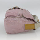PRADA Shoulder Bag Nylon Pink Silver Auth ARZ292-5