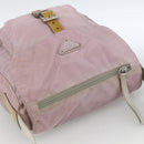 PRADA Shoulder Bag Nylon Pink Silver Auth ARZ292-6