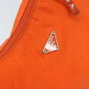 PRADA Schoudertas Nylon Oranje Zilver Auth ARZ293-16