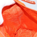 PRADA Schoudertas Nylon Oranje Zilver Auth ARZ293-19