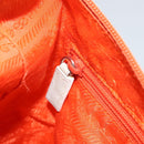 PRADA Schoudertas Nylon Oranje Zilver Auth ARZ293-21