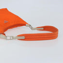 PRADA Schoudertas Nylon Oranje Zilver Auth ARZ293-7