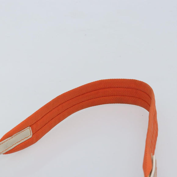 PRADA Schoudertas Nylon Oranje Zilver Auth ARZ293