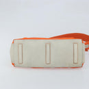 PRADA Schoudertas Nylon Oranje Zilver Auth ARZ293-9